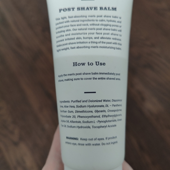 Jeremy’s Razors Post Shave Balm Green Tea and Menthol 3.4 oz Men's Daily Wire - Picture 4 of 6